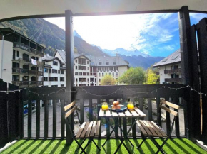 Studio avec balcon vue MontBlanc et parking gratuit le nid daigle